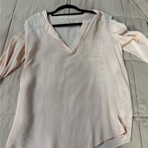 Lovestitch Blush V-Neck Blouse